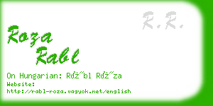 roza rabl business card